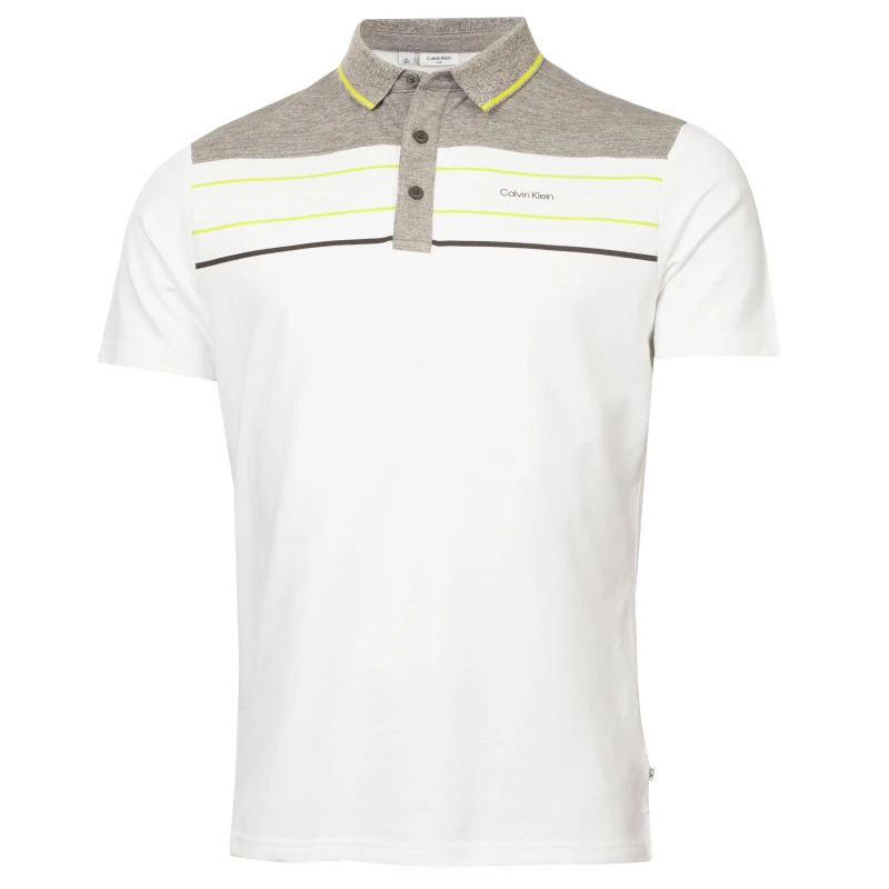 Image of Calvin Klein Golf G Fairway Polo Short Sleeve Performance Polos Medium White 36107630390