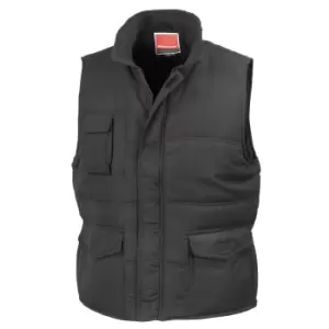 Image of Result Mens Mid-Weight Bodywarmer Showerproof Windproof Jacket (2XL) (Black)