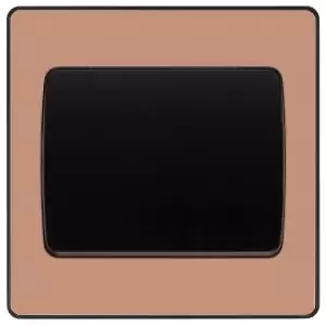 Image of BG Evolve Polished Copper 20A 16Ax Wide Rocker Single Light Switch - 2 Way
