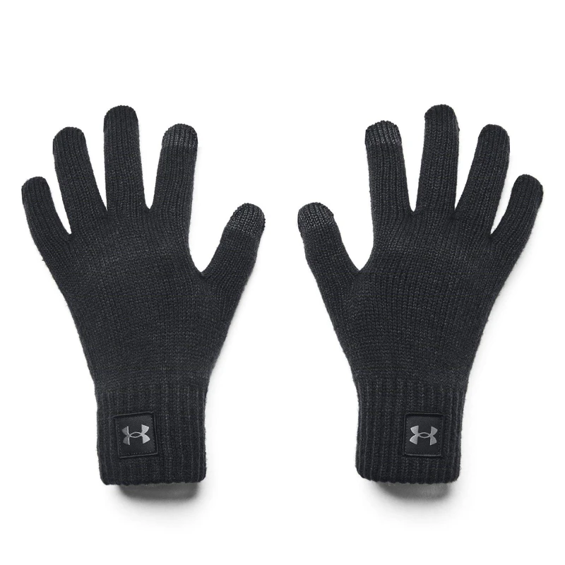 Image of Under Armour Mens Halftime Soft Warm Winter Gloves Small / Medium Black 1373157-003-SM