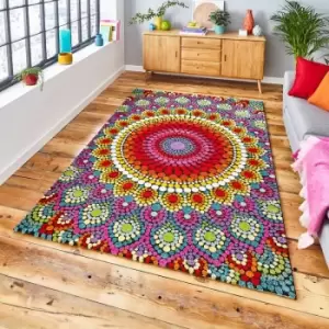Image of Mosaic 22841 Multi 120cm x 170cm Rectangle - Multicoloured