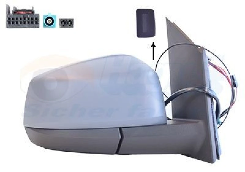 Image of VAN WEZEL Wing mirror VAN WEZEL 5707828