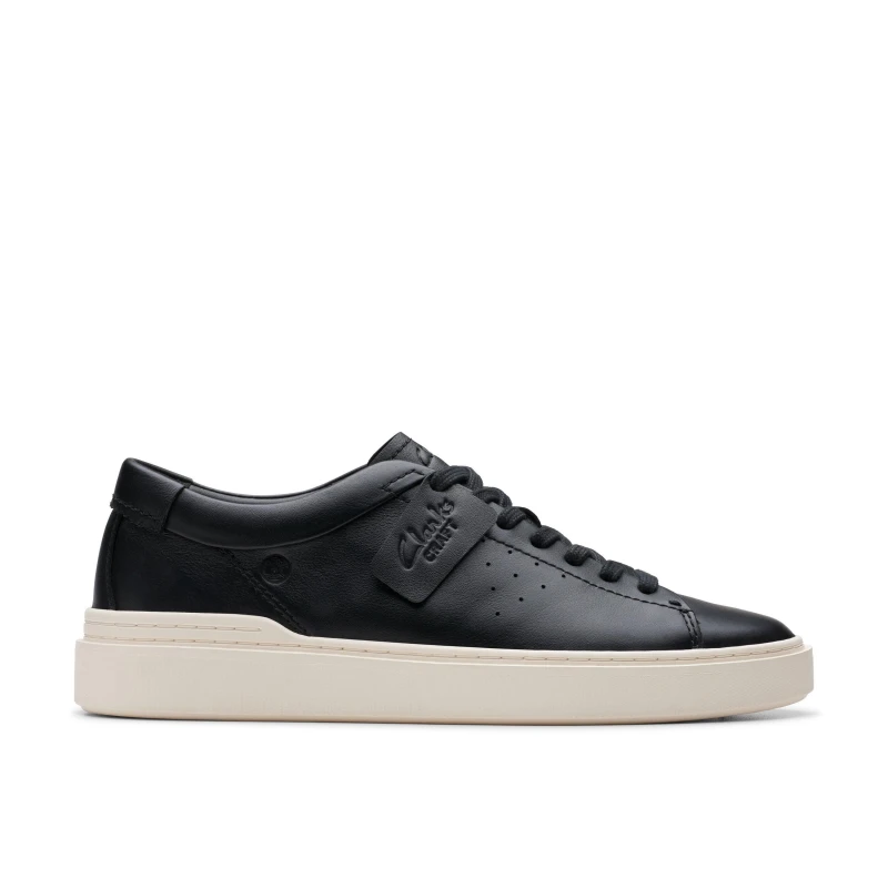 Image of Clarks Clarks Men Craft Swift Black Leather Lace Up,Trainers Size: 7-Standard Fit Black 7-Standard Fit Male 5063090562358