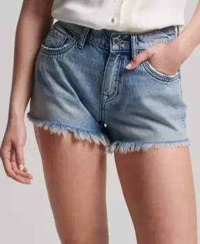 image of Superdry Organic Cotton Studios High Rise Denim Shorts