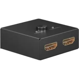 Image of Goobay Manual HDMI Switch 2 to 1 - Black