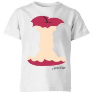 Image of Disney Princess Colour Silhouette Snow White Apple Kids T-Shirt - White - 11-12 Years
