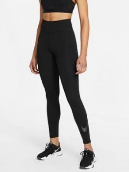 image of Nike The One Icon Clash Leggings - Black, Size S, Women