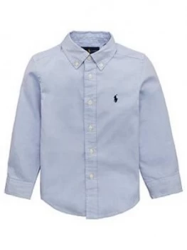 Image of Ralph Lauren Boys Custom Fit Classic Oxford Shirt - Blue, Size 8 Years