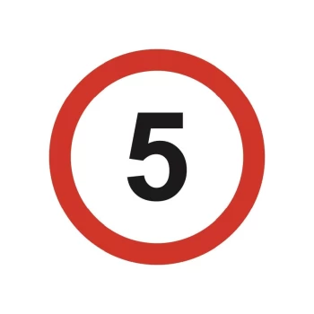 Image of Max Speed 5MPH Post-fix Class 2 Reflective Aluminium Sign - 600 X 600MM