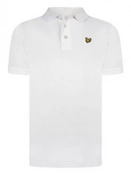 Image of Lyle & Scott Boys Classic Short Sleeve Polo Shirt - White, Size 10-11 Years