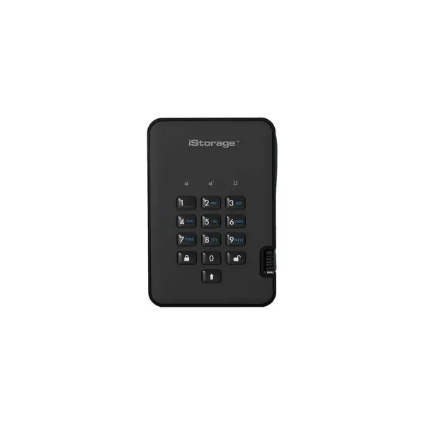 Image of iStorage diskAshur2 1TB Mobile External Hard Drive in Black - USB3.0