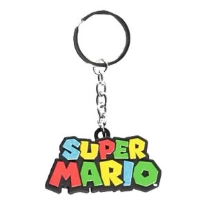 Image of NINTENDO Super Mario Bros. Logo 3D Rubber Keychain