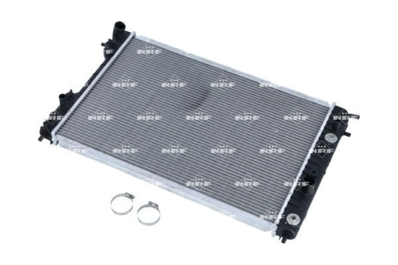 Image of NRF 529689 Engine radiator EASY FIT Brazed cooling fins, Aluminium, with mounting parts Aluminium Radiator,engine cooling (470)