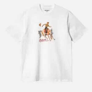 Image of Carhartt Wip S/S Black Jack T-Shirt, White, Male, T-Shirts, I032039.02XX