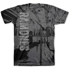 Image of Ramones - Subway Unisex XX-Large T-Shirt - Sublimated,White