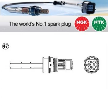 Image of 1x NGK NTK Oxygen O2 Lambda Sensor OZA447-E21 OZA447E21 (0216)