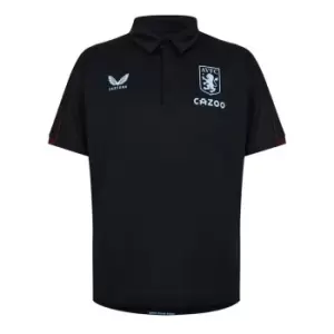 Castore Aston Villa Mens Staff Travel Polo - Black