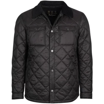 Image of Barbour Quilted Shirt Jacket - Black BK11