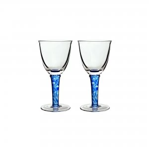 image of Denby Imperial Blue Red Wine Glass Pack Of 2