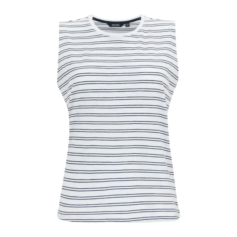 Image of Regatta Womens Fariene Cotton Sleeveless Top in White Size: 10 White Female 10