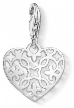Image of Thomas Sabo Ornament Heart Charm 925 Sterling Silver Jewellery