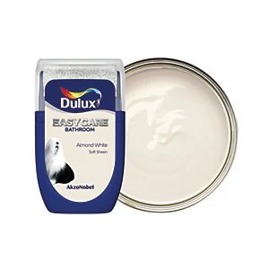 image of Dulux Easycare Bathroom Almond White Soft Sheen Emulsion Paint 30ml