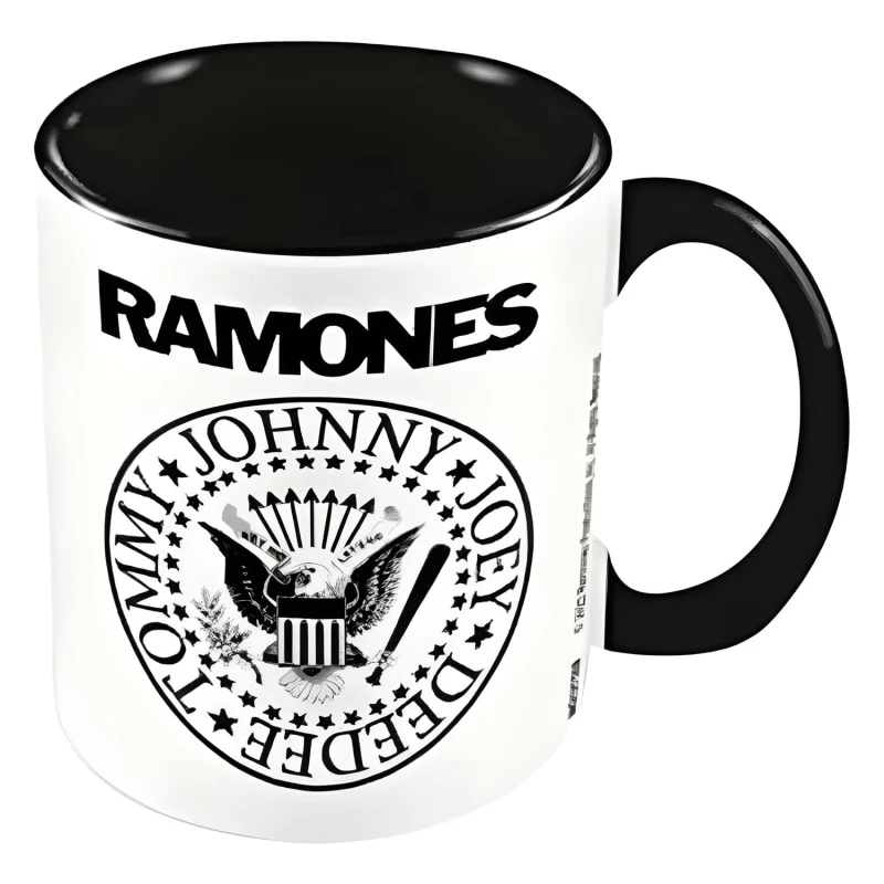 Image of The Ramones (Logo) Black Coloured-Inner Mug