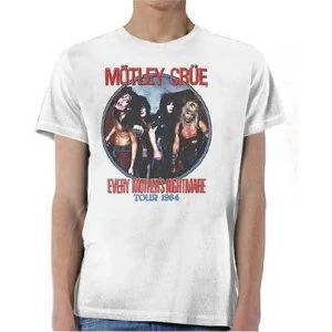 Image of Motley Crue - Every Mothers Nightmare Unisex Large T-Shirt - White