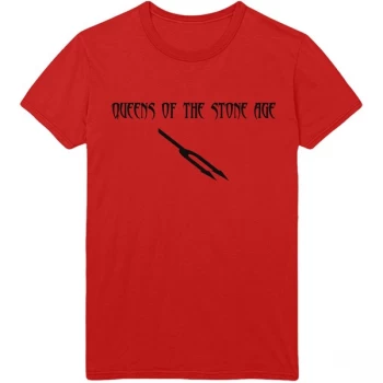 Image of Queens Of The Stone Age - Deaf Songs Unisex Large T-Shirt - Red