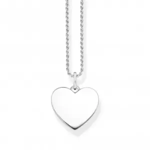 image of Sterling Silver Heart Necklace KE2132-001-21-L50