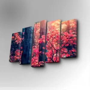 Image of 5PUC-060 Multicolor Decorative Canvas Painting (5 Pieces)