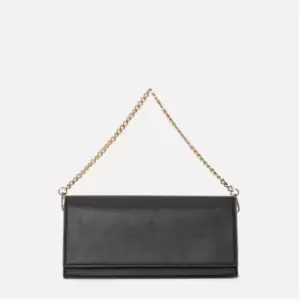 image of Missguided Faux Leather Shoulder Bag - Black