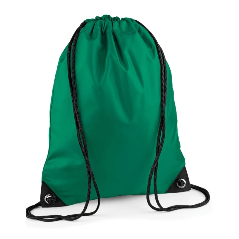 Image of Bagbase Mens Premium Drawstring Bag in Green Green Male