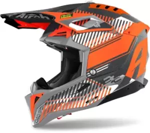Image of Airoh Aviator 3 Wave Carbon Orange Motocross Helmet
