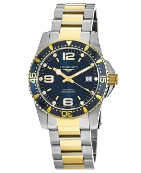 image of Longines HydroConquest Automatic Blue Dial Two Tone Stainless Steel Mens Watch L3.742.3.96.7 L3.742.3.96.7