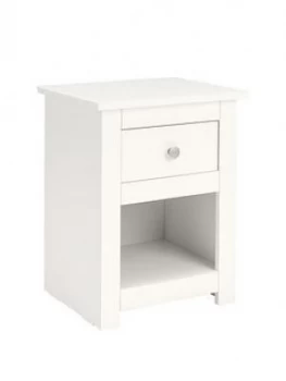 image of Julian Bowen Radley 1 Drawer Bedside Chest - White