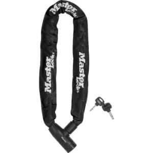 Master Lock Chain Lock Integrated Keyed Lock in Black Hardened Steel