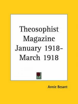Image of Theosophist Magazine January 1918-March 1918 by Annie Wood Besant Book
