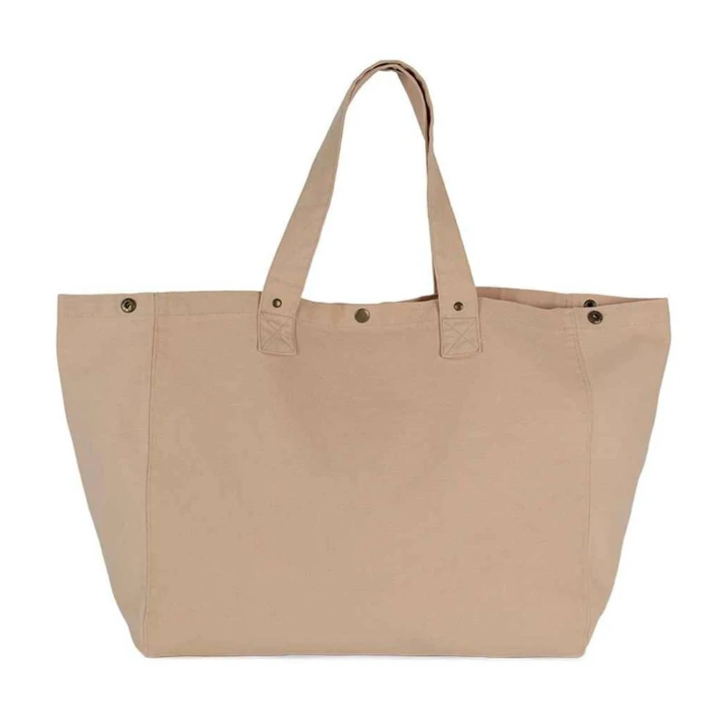 Image of Kimood Womens Washed Cotton Shopper Bag in Peach Peach Female One Size