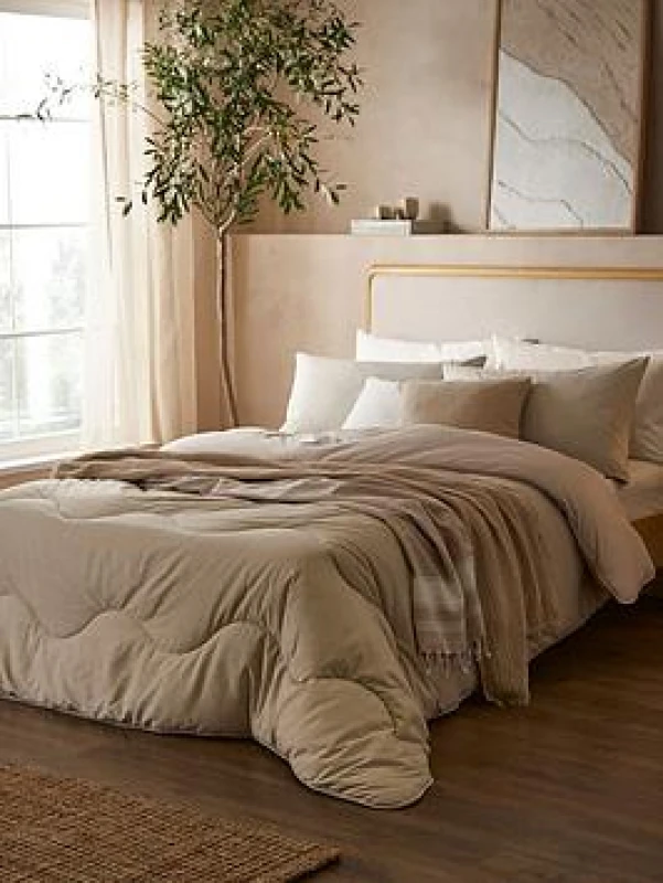 Image of NIGHT LARK 10.5 Soft Weave Coverless Tog Duvet and Pillowcase Set Pink SINGLE (135X200cm)