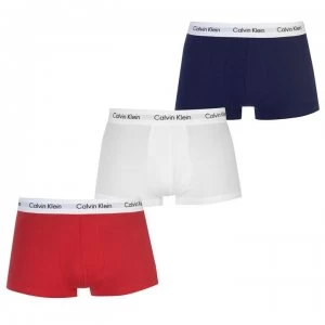 Image of Calvin Klein 3 Pack Low Rise Trunks - Navy/White/Red