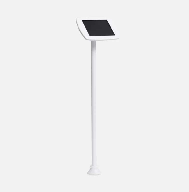 Image of Bouncepad Original Floorstanding Slim with USB Cable Exposed Front Camera and Home Button White Samsung Galaxy Tab A9 and A11 8.7 Inch