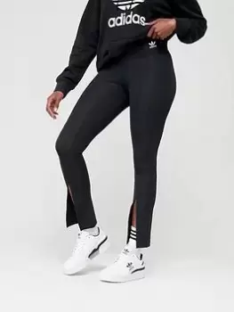 Image of adidas Originals Bold Open Hem Leggings - Black, Size 6, Women
