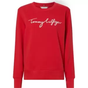 image of Tommy Hilfiger Tommy Graphic Sweater Womens - Red