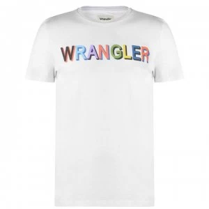 image of Wrangler Rainbow T Shirt - White