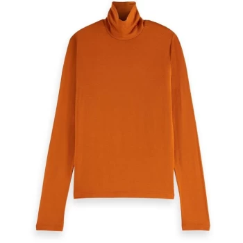 image of Scotch and Soda Turtleneck Jumper - Orange