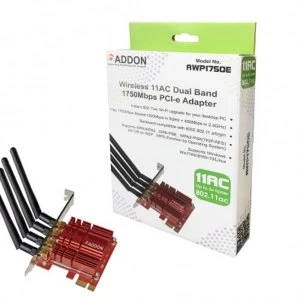 image of ADDON Wireless 11AC Dual Band 1750Mbps PCI-e Adapter (AWP1750E)