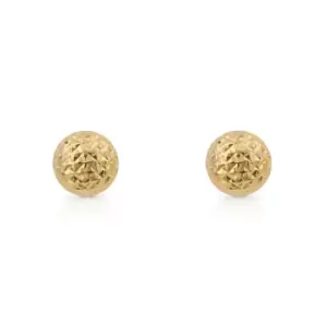 image of JG Fine Jewellery 9ct Gold Textured Ball Stud Earrings