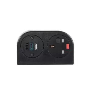 Image of Dams Phase Multi Surface Power Module 1 x UK Socket, 1 x Tuf (A&c Connectors) US