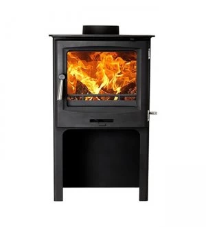 image of Cast Tec Horizon 5 Defra Approved Multi Fuel Stove with Logstore